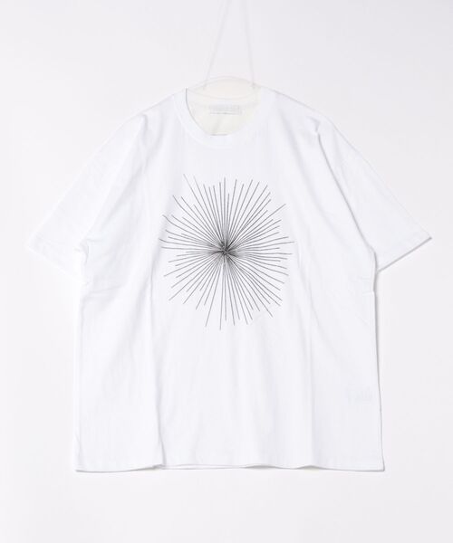 Chikashitsu +（チカシツプラス）の「【Chikashitsu +】edy crystalhalf sleeve t-shirt / 【チカシツプラス】ロゴ半袖Ｔシャツ（Tシャツ/カットソー・メンズ・ホワイト/ブラック・ONE SIZE）」の4枚目の写真
