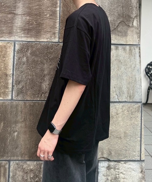 Chikashitsu +（チカシツプラス）の「【Chikashitsu +】edy crystalhalf sleeve t-shirt / 【チカシツプラス】ロゴ半袖Ｔシャツ（Tシャツ/カットソー・メンズ・ホワイト/ブラック・ONE SIZE）」の14枚目の写真