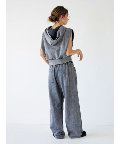 Ungrid（アングリッド）の「ヴィンテージウォッシュスウェットパンツ（スウェットパンツ・レディース・チャコールグレー/ベージュ・FREE）」の8枚目の写真