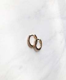 カラービジューフープピアス