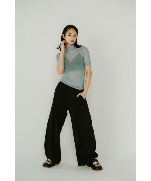 Knuth Marf（クヌースマーフ）の「K motif sheer tops（Tシャツ/カットソー・レディース・ブラウン/ブルー/グリーン・FREE）」の10枚目の写真