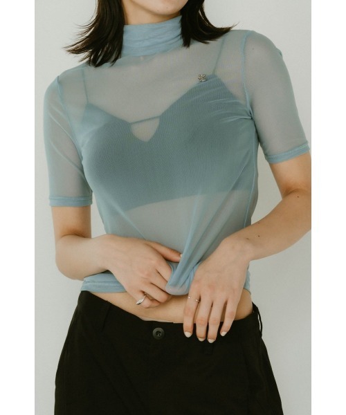Knuth Marf（クヌースマーフ）の「K motif sheer tops（Tシャツ/カットソー・レディース・ブラウン/ブルー/グリーン・FREE）」の11枚目の写真