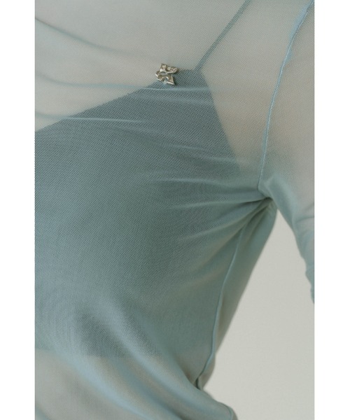Knuth Marf（クヌースマーフ）の「K motif sheer tops（Tシャツ/カットソー・レディース・ブラウン/ブルー/グリーン・FREE）」の14枚目の写真