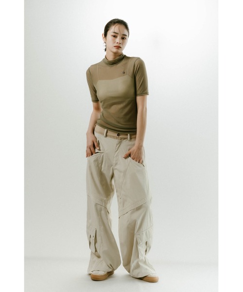 Knuth Marf（クヌースマーフ）の「K motif sheer tops（Tシャツ/カットソー・レディース・ブラウン/ブルー/グリーン・FREE）」の15枚目の写真