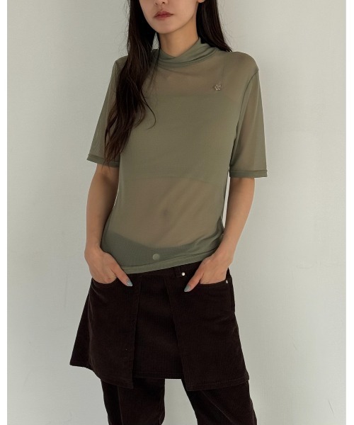 Knuth Marf（クヌースマーフ）の「K motif sheer tops（Tシャツ/カットソー・レディース・ブラウン/ブルー/グリーン・FREE）」の22枚目の写真