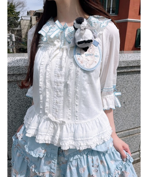 PINK HOUSE（ピンクハウス）の「さざ波とねこ刺繍ワッペン