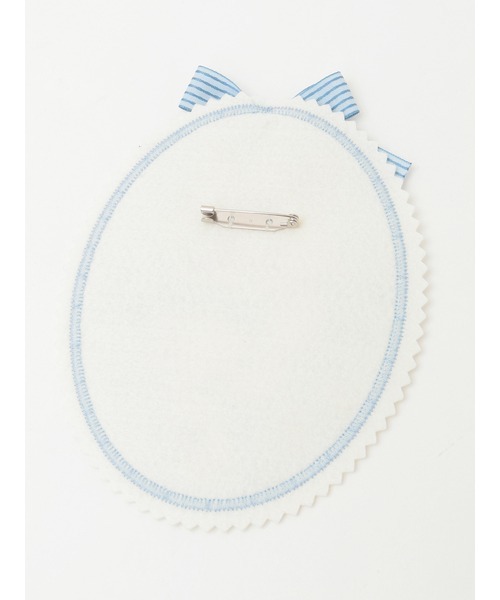 PINK HOUSE ピンクハウス　コサージュ　さざ波とねこ刺繍ワッペン PINK HOUSE（ピンクハウス）の「さざ波とねこ刺繍ワッペン