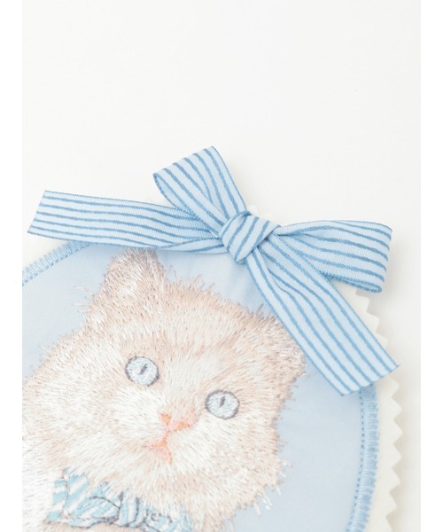 PINK HOUSE ピンクハウス コサージュ さざ波とねこ刺繍ワッペン PINK HOUSE(ピンクハウス)の「さざ波とねこ刺繍ワッペン