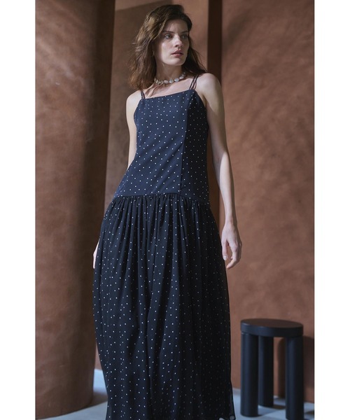 Estella.K(エステラケー)の「Juliette Dress ロースウィッチングWストラップロングドレス(ワンピース・レディース・ブラック/アイボリー/ブラック系その他2/アイボリー系2・FREE)」の3枚目の写真