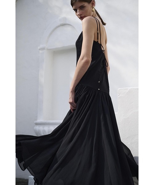 Estella.K(エステラケー)の「Juliette Dress ロースウィッチングWストラップロングドレス(ワンピース・レディース・ブラック/アイボリー/ブラック系その他2/アイボリー系2・FREE)」の18枚目の写真