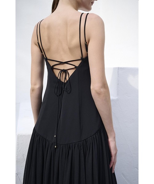 Estella.K(エステラケー)の「Juliette Dress ロースウィッチングWストラップロングドレス(ワンピース・レディース・ブラック/アイボリー/ブラック系その他2/アイボリー系2・FREE)」の19枚目の写真