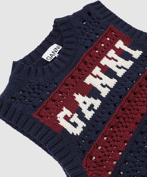 GANNI（ガニー）の「Cotton Mix Striped Vest（ベスト・レディース・その他・S/M）」の3枚目の写真