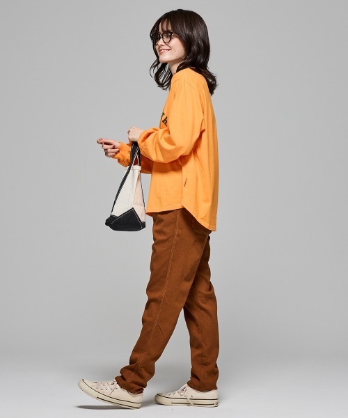 KRIFF MAYER(クリフメイヤー)の「【本体綿100%】プリントロンT(マフラーハスキー)(Tシャツ/カットソー・レディース・カラフル/ライトグリーン/オレンジ/ブルー/グレー/オフホワイト/ブラック・LARGE/MEDIUM)」の15枚目の写真