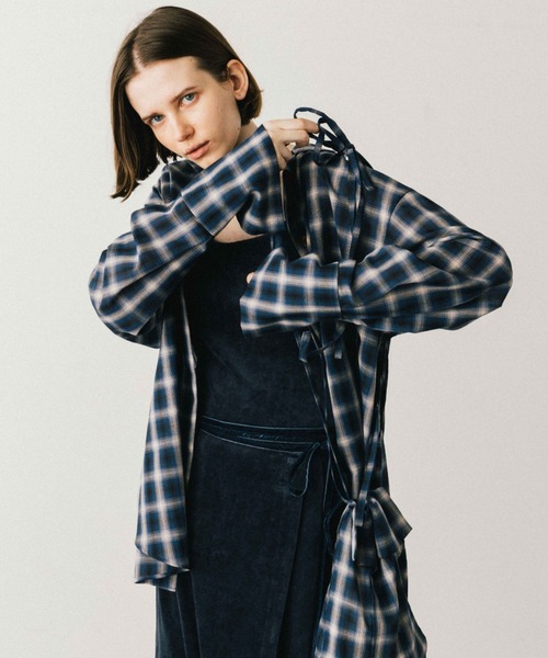 CREDONA(クレドナ)の「COTTON VELOUR BODY SUIT/コットンベロアボディスーツ(キャミソール・レディース・グレー/ネイビー・FREE)」の15枚目の写真