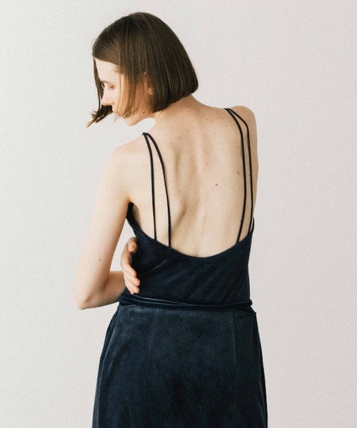 CREDONA(クレドナ)の「COTTON VELOUR BODY SUIT/コットンベロアボディスーツ(キャミソール・レディース・グレー/ネイビー・FREE)」の21枚目の写真