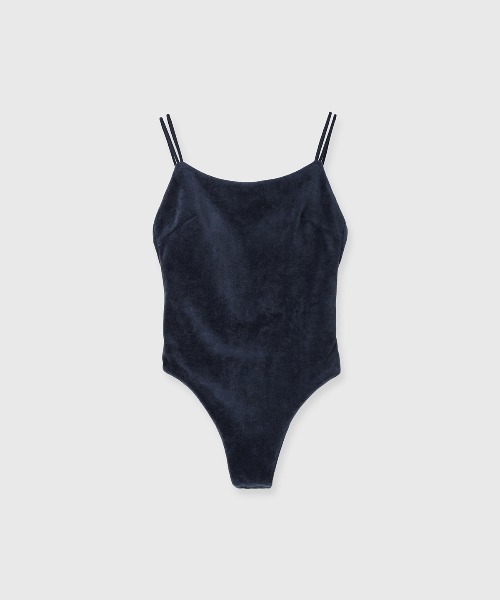 CREDONA(クレドナ)の「COTTON VELOUR BODY SUIT/コットンベロアボディスーツ(キャミソール・レディース・グレー/ネイビー・FREE)」の6枚目の写真