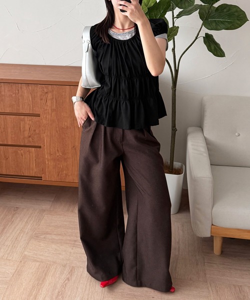 【美品】litmus gather puffy top パフィートップス litmus gathered puffy top lace - メルカリ