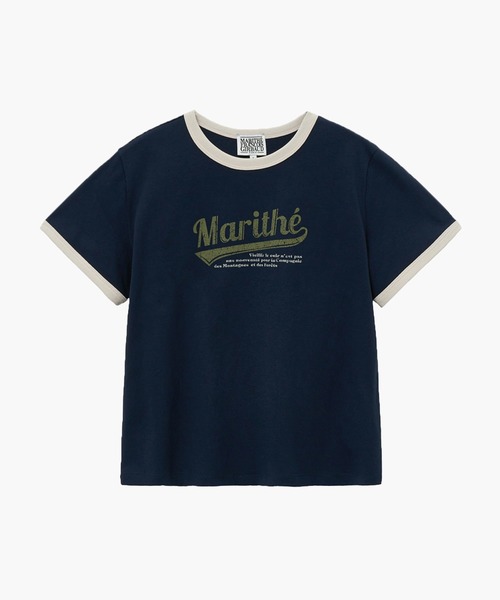 MARITHE + FRANCOIS GIRBAUD（マリテフランソワジルボー）の「W VINTAGE BASEBALL RINGER TEE（Tシャツ/カットソー・レディース・アイボリー/ネイビー・SMALL/MEDIUM）」の9枚目の写真