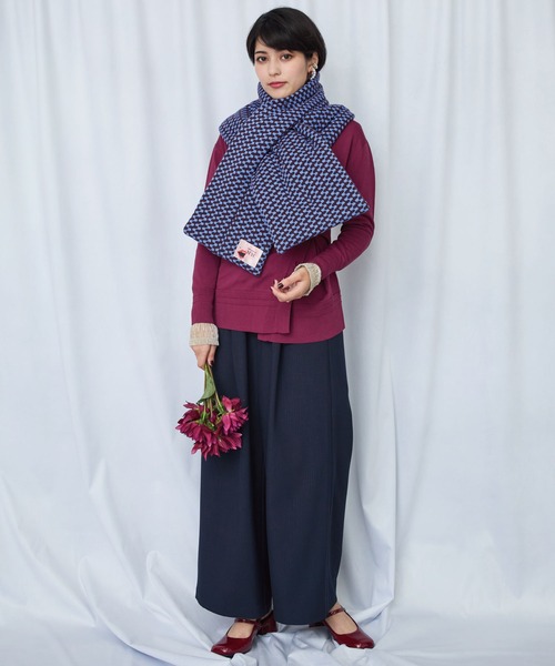 JETSET SOLO PLUS （ジェットセットソロプラス）の「【JETSET SOLO PLUS】メタルボタンタックリブ2WAY カーディガン（カーディガン/ボレロ・レディース・ネイビー/ベージュ系その他/ボルドー/ブルー・FREE）」の14枚目の写真