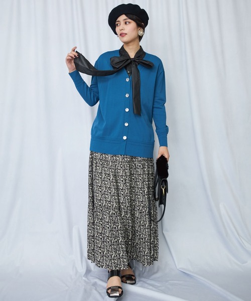 JETSET SOLO PLUS （ジェットセットソロプラス）の「【JETSET SOLO PLUS】メタルボタンタックリブ2WAY カーディガン（カーディガン/ボレロ・レディース・ネイビー/ベージュ系その他/ボルドー/ブルー・FREE）」の17枚目の写真