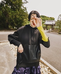 OMMO レイヤードニットパンツ　　ブラック38 CAMBIO(カンビオ)】Mid Gauge Mole Knit Pullover プルオーバー