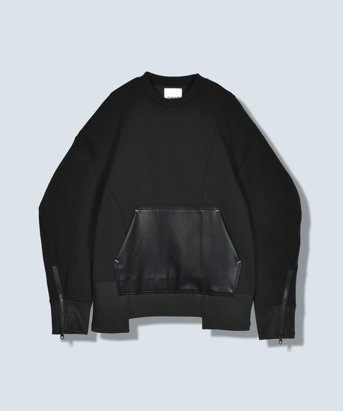 OMMO（オーエムエムオー）の「SQUARE SLEEVE BIG POCKET TOP（スウェット・レディース・ブラック/グレー・F）」の16枚目の写真