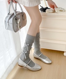 CELINE グレー リブ編みソックス CELINE グレー リブ編みソックス CELINE グレー リブ編み
