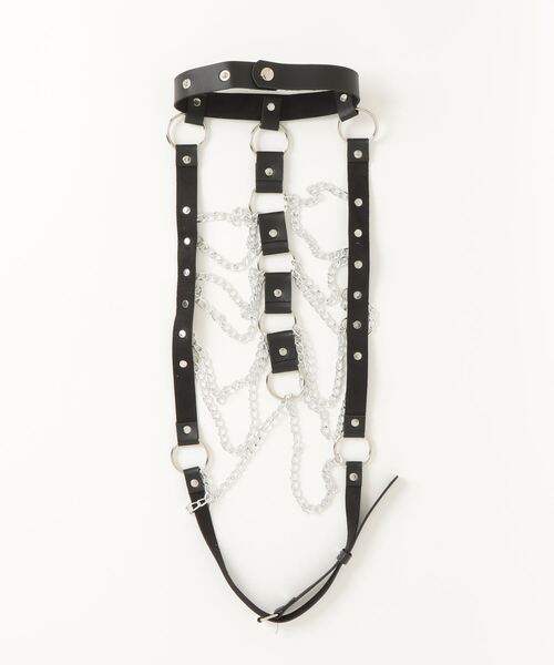 .KOM（ドットコム）の「『.KOM/ドットケーオーエム』ボーンモチーフチェーンアクセ【Y】【CN】（ネックレス・レディース・ブラック・FREE）」の2枚目の写真