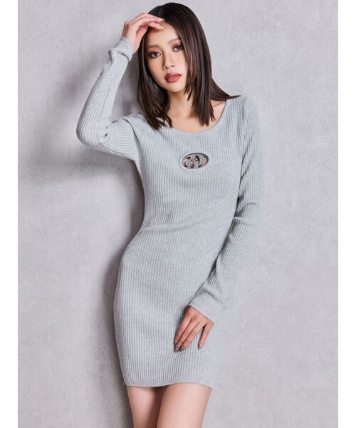 即日発送！GYDA GD bijou MOLDニットワンピース　ブラック GYDA（ジェイダ） GD bijou MOLDニットワンピース 即納 : RAPTURE