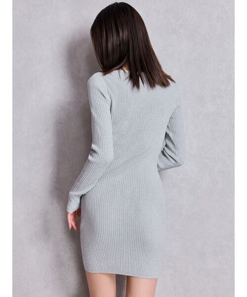 GYDA（ジェイダ）の「GD bijou MOLDニットワンピース（ワンピース・レディース・オフホワイト/グレー/ブラック・FREE）」の14枚目の写真