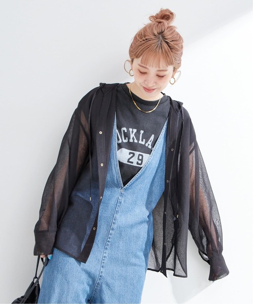 B.C STOCK(ベーセーストック)の「《追加8》手洗い可 / フードシアーブルゾン(ブルゾン・レディース・ホワイト/ウッド/ブルー/ブラック・FREE)」の10枚目の写真