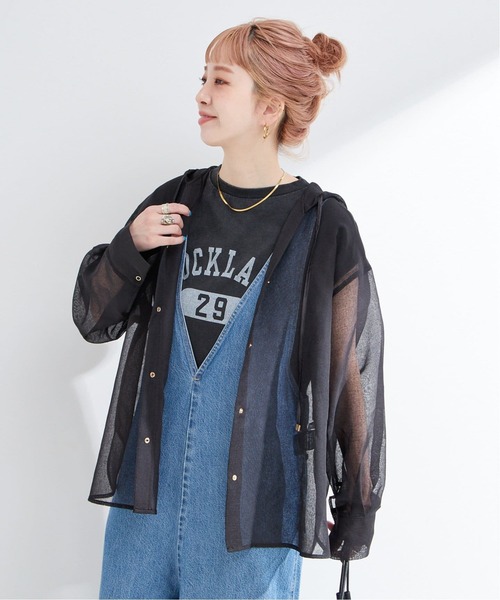 B.C STOCK(ベーセーストック)の「《追加8》手洗い可 / フードシアーブルゾン(ブルゾン・レディース・ホワイト/ウッド/ブルー/ブラック・FREE)」の11枚目の写真