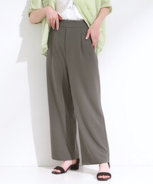 SHOO・LA・RUE | 【S-LL/ストレッチ】脚のラインを拾いにくい スマートワイドパンツ(その他パンツ)