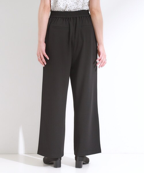 SHOO・LA・RUE(シューラルー)の「【S-LL/ストレッチ】脚のラインを拾いにくい スマートワイドパンツ(その他パンツ・レディース・ブルー/チャコールグレー/ブラック・02/01/04/03)」の17枚目の写真