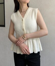 Thevon | ペプラムニットベスト(カーディガン/ボレロ)