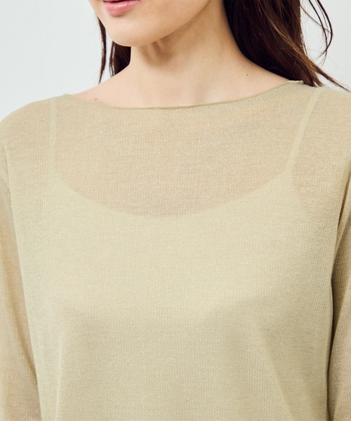 ROPE' PICNIC（ロペピクニック）の「ラメシアーリブカットソー（Tシャツ/カットソー・レディース・ホワイト/ブラック/ベージュ・FREE）」の21枚目の写真