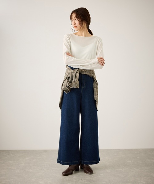 ROPE' PICNIC（ロペピクニック）の「ラメシアーリブカットソー（Tシャツ/カットソー・レディース・ホワイト/ブラック/ベージュ・FREE）」の8枚目の写真