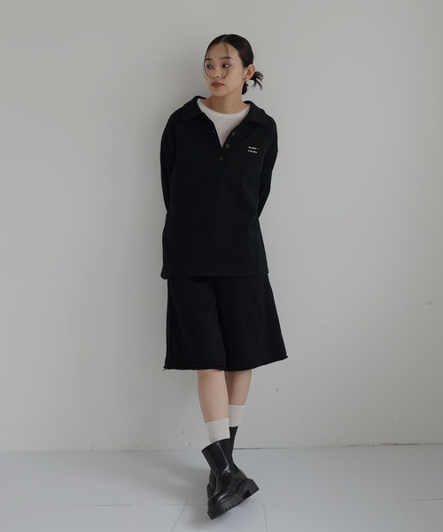 hellam(へラム)の「スウェットハーフパンツ(スウェットパンツ・レディース・オートミール/杢グレー/ブラック/ブラウン・FREE)」の20枚目の写真