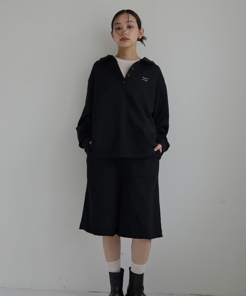 hellam(へラム)の「スウェットハーフパンツ(スウェットパンツ・レディース・オートミール/杢グレー/ブラック/ブラウン・FREE)」の21枚目の写真