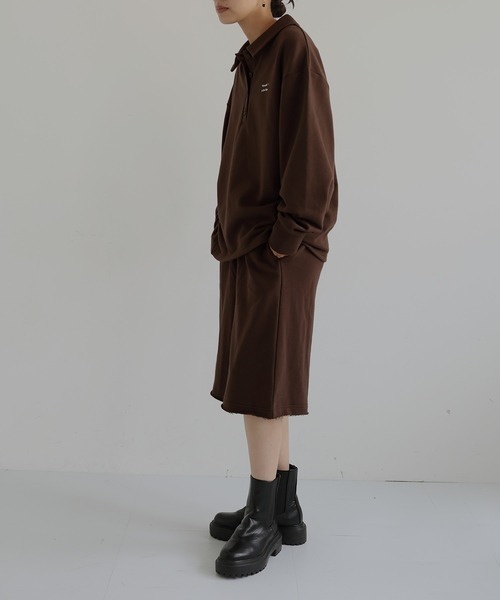 hellam(へラム)の「スウェットハーフパンツ(スウェットパンツ・レディース・オートミール/杢グレー/ブラック/ブラウン・FREE)」の15枚目の写真