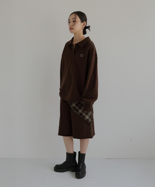 hellam(へラム)の「スウェットハーフパンツ(スウェットパンツ・レディース・オートミール/杢グレー/ブラック/ブラウン・FREE)」の18枚目の写真