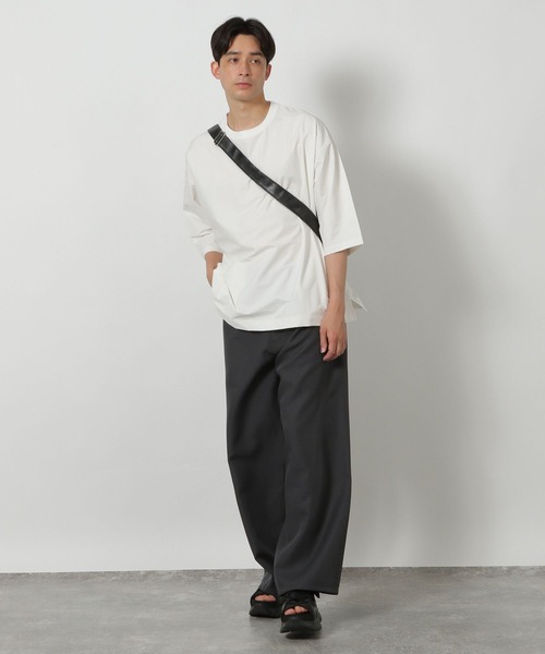 LAKOLE(ラコレ)の「ドライタッチフハクライクT / 573060(Tシャツ/カットソー・メンズ・ホワイト/ボルドー/ブラック・MEDIUM/LARGE)」の5枚目の写真