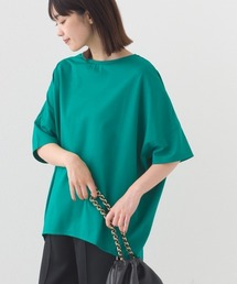 e voi（イーヴォイ）の「【接触冷感】TEIJINワイドシルエット裾ラウンド半袖プルオーバーTシャツ（Tシャツ/カットソー）」