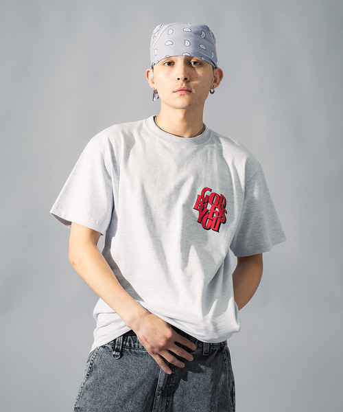 GOD BLESS YOU（ゴッドブレスユー）の「GOD BLESS YOU DIAGONAL LOGO S/S TEE（Tシャツ/カットソー・メンズ・アッシュ/ブラック/チャコール/ホワイト・XXL/XL/L/M）」の3枚目の写真