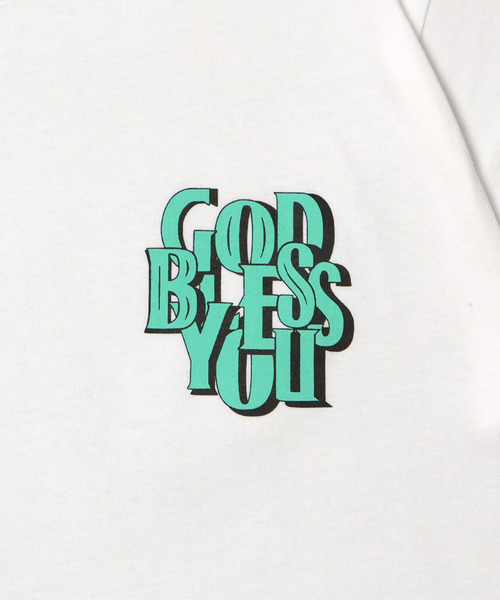 GOD BLESS YOU（ゴッドブレスユー）の「GOD BLESS YOU DIAGONAL LOGO S/S TEE（Tシャツ/カットソー・メンズ・アッシュ/ブラック/チャコール/ホワイト・XXL/XL/L/M）」の10枚目の写真