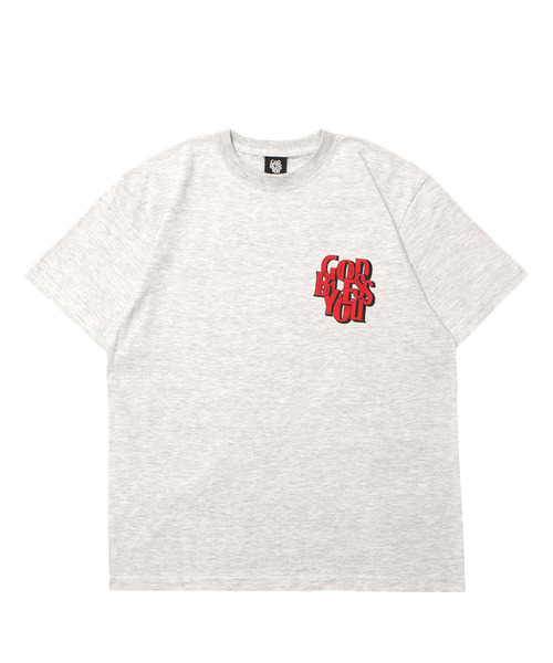 GOD BLESS YOU（ゴッドブレスユー）の「GOD BLESS YOU DIAGONAL LOGO S/S TEE（Tシャツ/カットソー・メンズ・アッシュ/ブラック/チャコール/ホワイト・XXL/XL/L/M）」の14枚目の写真