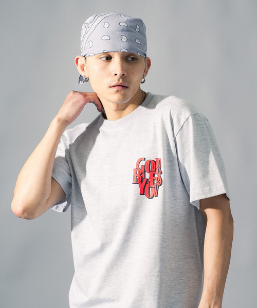 GOD BLESS YOU（ゴッドブレスユー）の「GOD BLESS YOU DIAGONAL LOGO S/S TEE（Tシャツ/カットソー・メンズ・アッシュ/ブラック/チャコール/ホワイト・XXL/XL/L/M）」の5枚目の写真