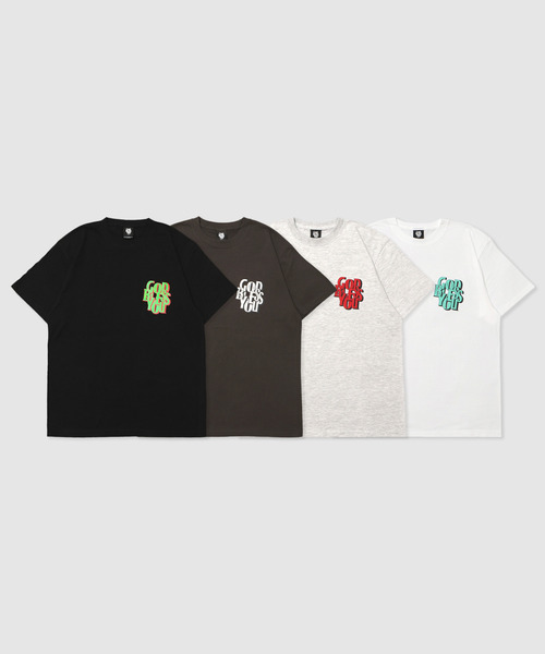 GOD BLESS YOU（ゴッドブレスユー）の「GOD BLESS YOU DIAGONAL LOGO S/S TEE（Tシャツ/カットソー・メンズ・アッシュ/ブラック/チャコール/ホワイト・XXL/XL/L/M）」の7枚目の写真