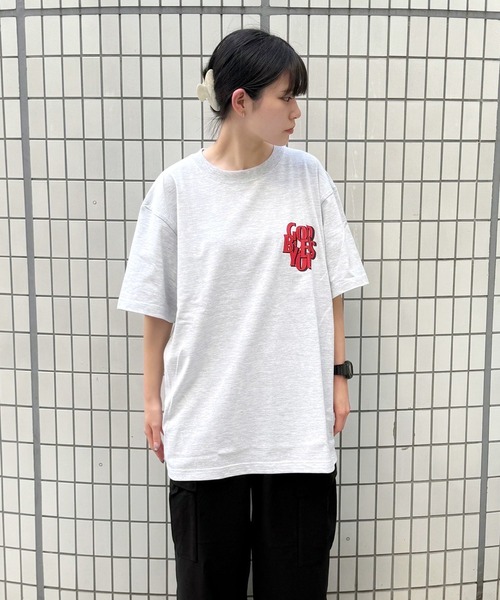 GOD BLESS YOU（ゴッドブレスユー）の「GOD BLESS YOU DIAGONAL LOGO S/S TEE（Tシャツ/カットソー・メンズ・アッシュ/ブラック/チャコール/ホワイト・XXL/XL/L/M）」の22枚目の写真