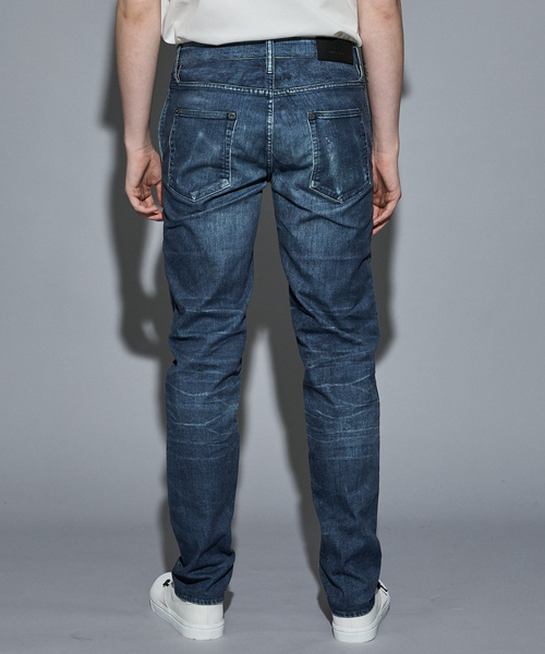 5351 POUR LES HOMMES（ゴーサンゴーイチプールオム）の「【25A/W】プリント テーパード デニム（デニムパンツ・メンズ・インディゴブルー/ブラック・48/46/44/50）」の6枚目の写真